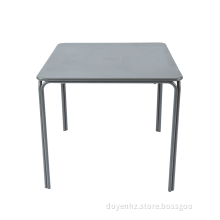 80cm Metal Square Table with Pattern Tabletop